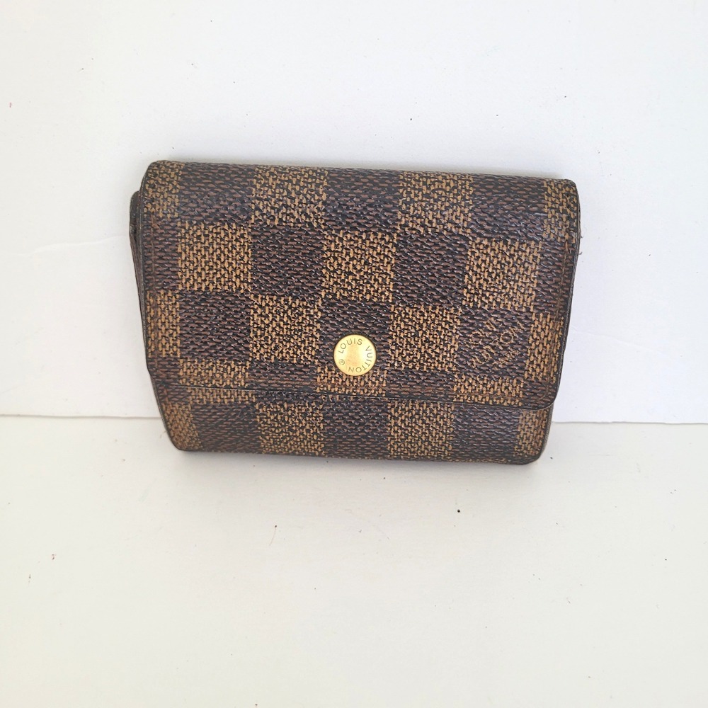 Louis Vuitton Damier Ebene Compact Wallet Brown Checkered Made in France CA0996 - Picture 1 of 11
